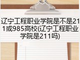 辽宁工程职业学院是不是211或985高校(辽宁工程职业学院是211吗)