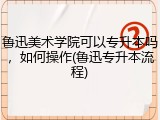 鲁迅美术学院可以专升本吗，如何操作(鲁迅专升本流程)