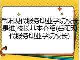 岳阳现代服务职业学院校长是谁,校长基本介绍(岳阳现代服务职业学院校长)
