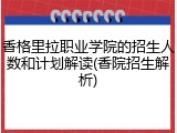 香格里拉职业学院的招生人数和计划解读(香院招生解析)