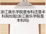 浙江音乐学院是专科还是本科院校呢(浙江音乐学院是本科吗)