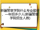 新疆警察学院什么专业最好，一年招多少人(新疆警察学院招生人数)