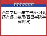 西昌学院一年学费多少钱，还有哪些费用(西昌学院学费明细)