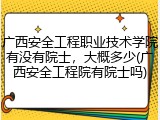 广西安全工程职业技术学院有没有院士，大概多少(广西安全工程院有院士吗)