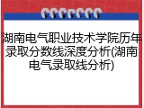 湖南电气职业技术学院历年录取分数线深度分析(湖南电气录取线分析)