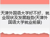天津外国语大学好不好，就业现状及发展趋势(天津外国语大学就业前景)