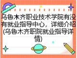 乌鲁木齐职业技术学院有没有就业指导中心，详细介绍(乌鲁木齐职院就业指导详情)