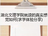 湖北文理学院就读的真实感觉如何(求学体验分享)