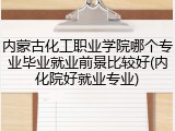 内蒙古化工职业学院哪个专业毕业就业前景比较好(内化院好就业专业)
