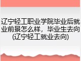 辽宁轻工职业学院毕业后就业前景怎么样，毕业生去向(辽宁轻工就业去向)