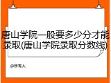 唐山学院一般要多少分才能录取(唐山学院录取分数线)