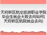 天府新区航空旅游职业学院毕业生就业大致去向如何(天府新区航院就业去向)
