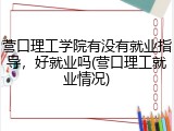 营口理工学院有没有就业指导，好就业吗(营口理工就业情况)
