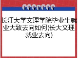 长江大学文理学院毕业生就业大致去向如何(长大文理就业去向)