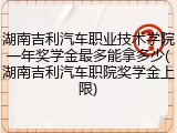 湖南吉利汽车职业技术学院一年奖学金最多能拿多少(湖南吉利汽车职院奖学金上限)