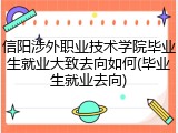 信阳涉外职业技术学院毕业生就业大致去向如何(毕业生就业去向)