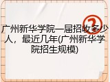 广州新华学院一届招收多少人，最近几年(广州新华学院招生规模)
