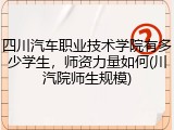 四川汽车职业技术学院有多少学生，师资力量如何(川汽院师生规模)
