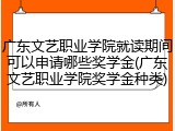 广东文艺职业学院就读期间可以申请哪些奖学金(广东文艺职业学院奖学金种类)