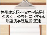 林州建筑职业技术学院是什么级别，公办还是民办(林州建筑学院性质级别)