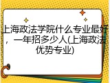上海政法学院什么专业最好，一年招多少人(上海政法优势专业)