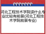河北工程技术学院读什么专业比较有前景(河北工程技术学院前景专业)