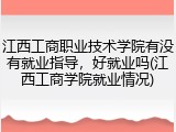 江西工商职业技术学院有没有就业指导，好就业吗(江西工商学院就业情况)