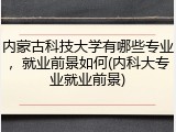 内蒙古科技大学有哪些专业，就业前景如何(内科大专业就业前景)