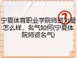 宁夏体育职业学院师资力量怎么样，名气如何(宁夏体院师资名气)
