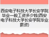 西安电子科技大学长安学院毕业一般工资多少钱(西安电子科技大学长安学院毕业薪资)