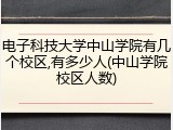 电子科技大学中山学院有几个校区,有多少人(中山学院校区人数)