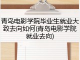 青岛电影学院毕业生就业大致去向如何(青岛电影学院就业去向)