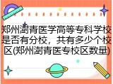 郑州澍青医学高等专科学校是否有分校，共有多少个校区(郑州澍青医专校区数量)