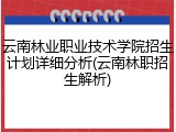 云南林业职业技术学院招生计划详细分析(云南林职招生解析)
