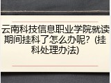 云南科技信息职业学院就读期间挂科了怎么办呢？(挂科处理办法)