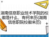 湖南信息职业技术学院的校徽是什么，有何来历(湖南信息职院校徽来历)