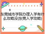 东莞城市学院办理入学有什么攻略没(东莞入学攻略)