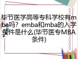 毕节医学高等专科学校有mba吗？emba和mba的入学条件是什么(毕节医专MBA条件)