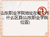 山东职业学院地址在哪个市，什么区县(山东职业学院位置)