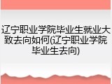 辽宁职业学院毕业生就业大致去向如何(辽宁职业学院毕业生去向)