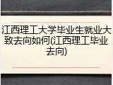 江西理工大学毕业生就业大致去向如何(江西理工毕业去向)