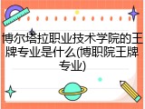 博尔塔拉职业技术学院的王牌专业是什么(博职院王牌专业)