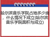 哈尔滨音乐学院占地多少亩，什么情况下成立(哈尔滨音乐学院面积与成立)