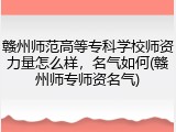 赣州师范高等专科学校师资力量怎么样，名气如何(赣州师专师资名气)
