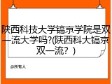 陕西科技大学镐京学院是双一流大学吗?(陕西科大镐京双一流？)