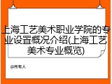 上海工艺美术职业学院的专业设置概况介绍(上海工艺美术专业概览)
