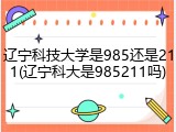 辽宁科技大学是985还是211(辽宁科大是985211吗)
