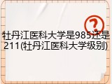 牡丹江医科大学是985还是211(牡丹江医科大学级别)