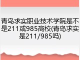 青岛求实职业技术学院是不是211或985高校(青岛求实是211/985吗)