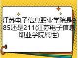 江苏电子信息职业学院是985还是211(江苏电子信息职业学院属性)